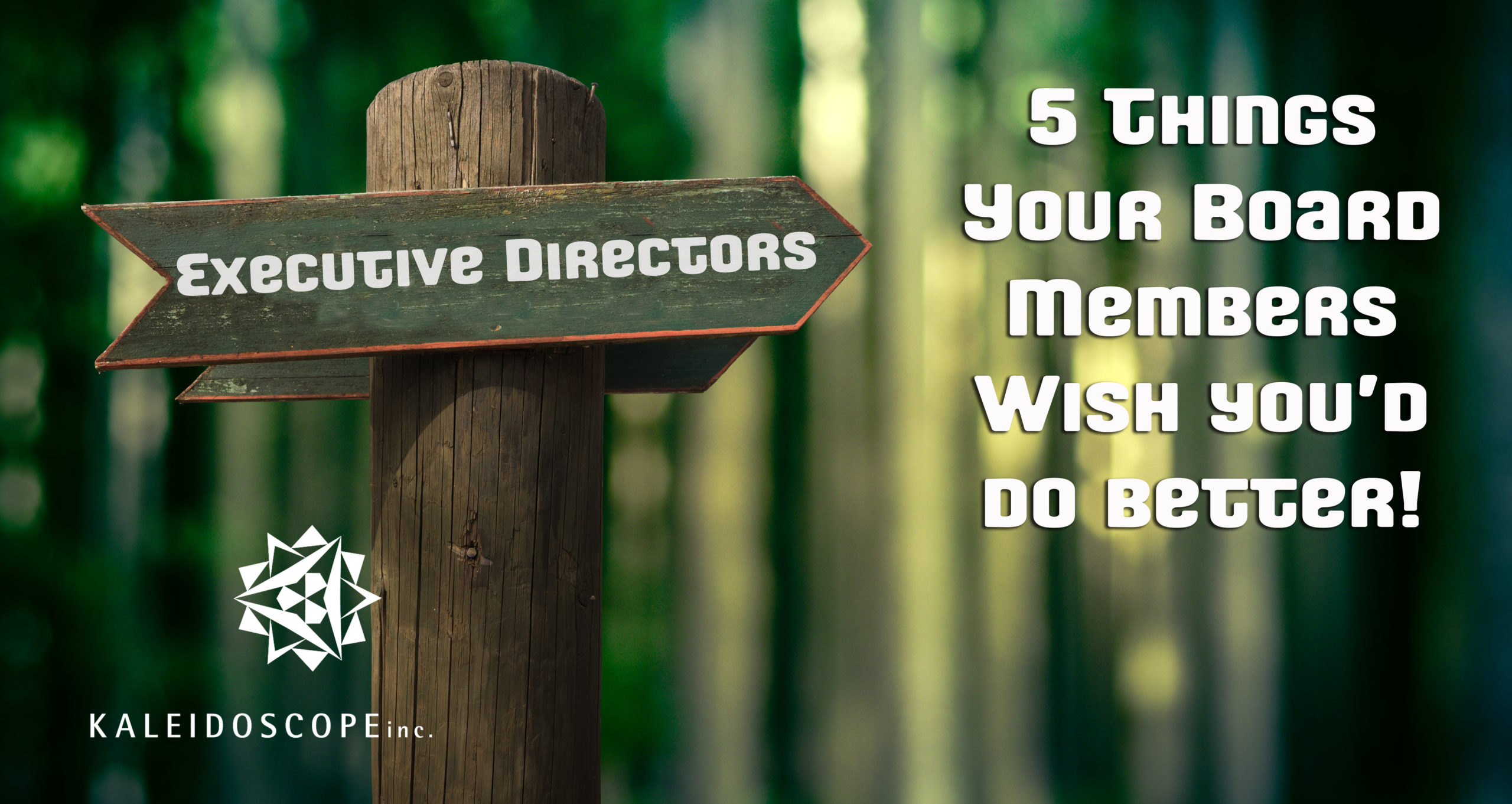 Five Things Every Board Member Wishes Their Executive Director Would Do Better
